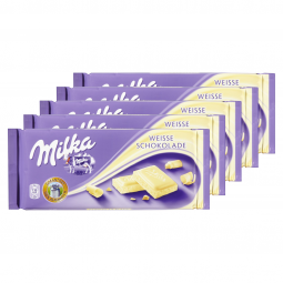 Milka White Chocolate 5-pack